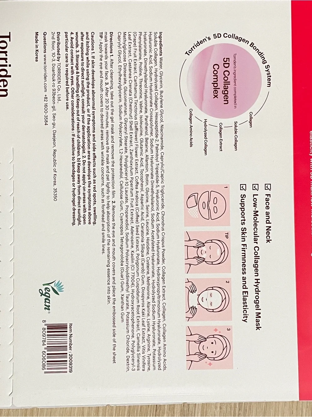 torriden Pink Deep Firming Gel Mask - Hydrating Facial Sheet